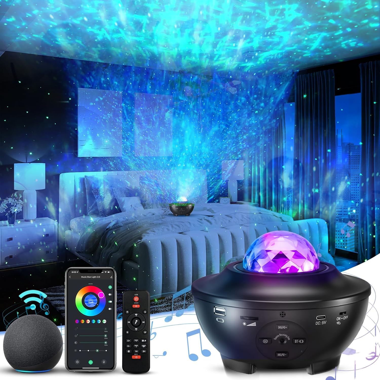 Galaxy Sky Star Projector – Heyaxa