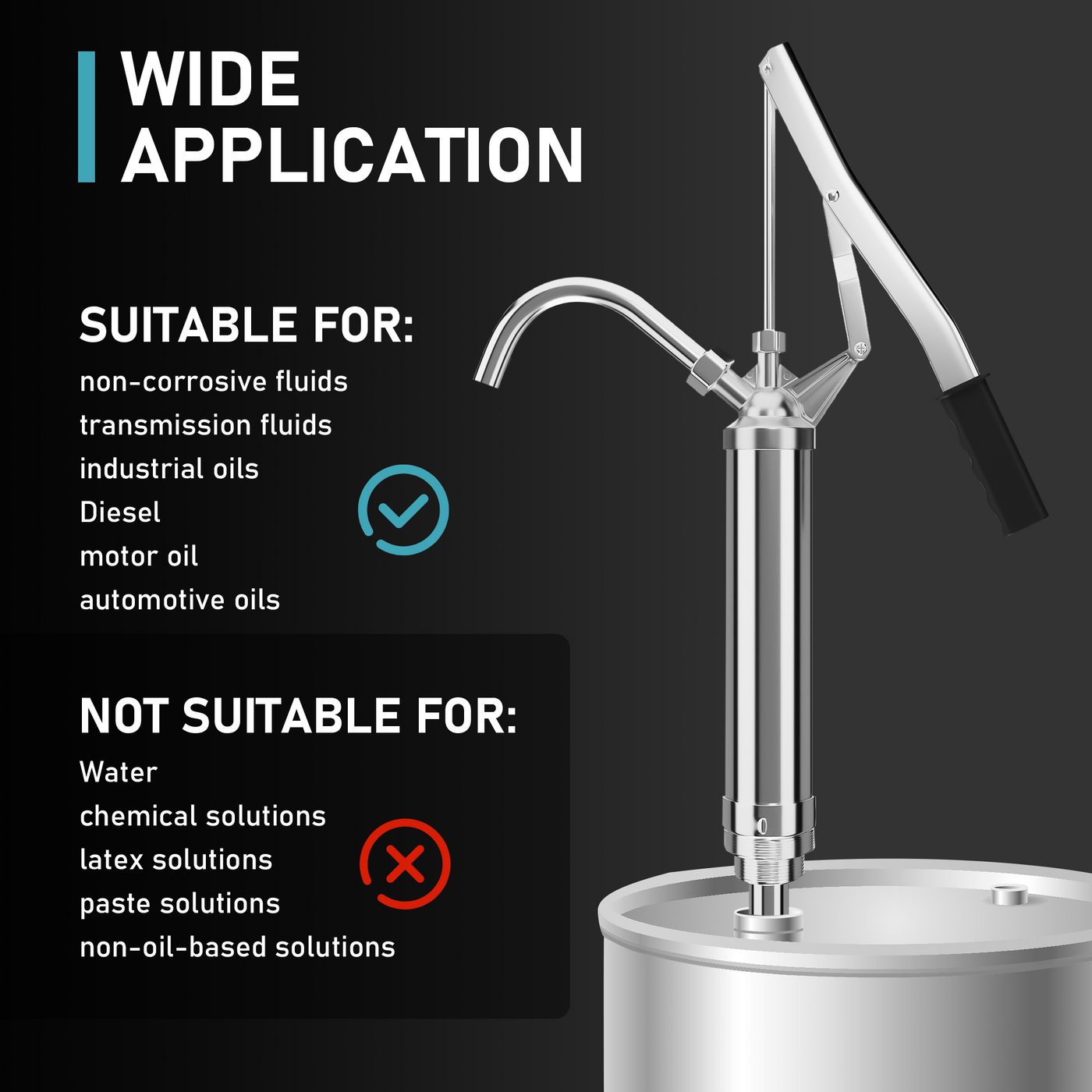 BUROOL 55 Gallon Drum Pump