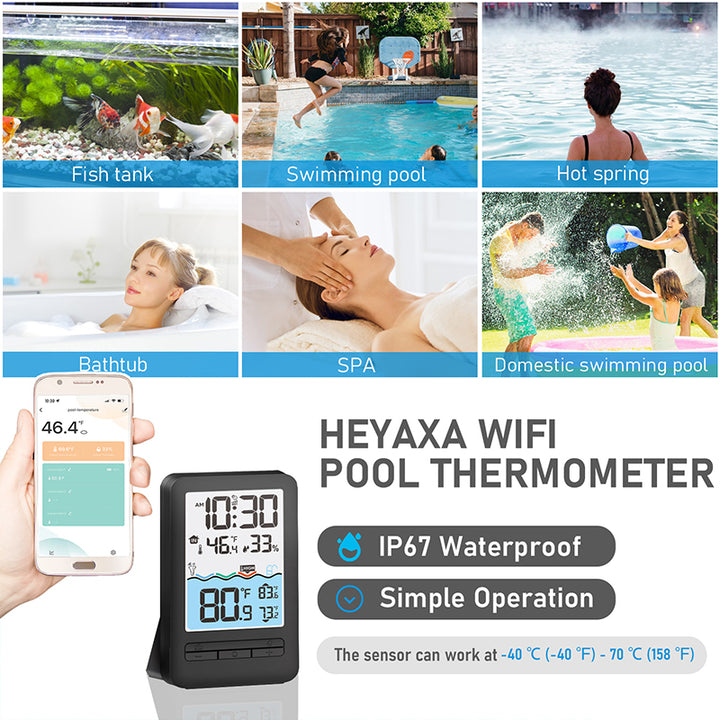pool clock and thermometer