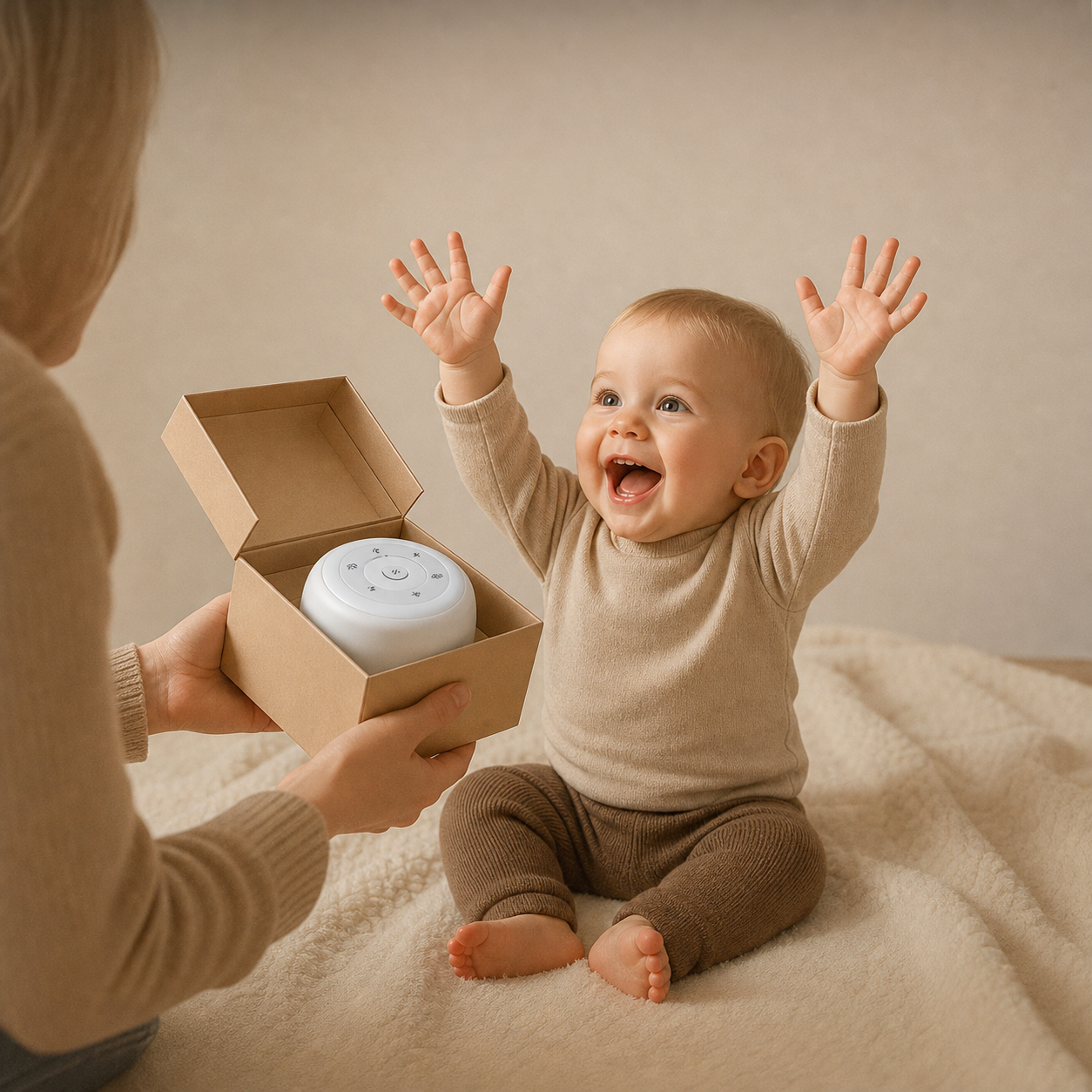 HEYAXA baby sleep and care gift set packaging for new parents