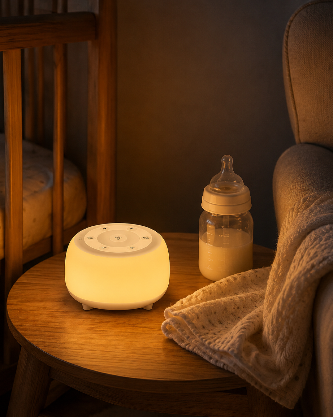 Warm nursery night light for gentle baby feeding and bedtime care