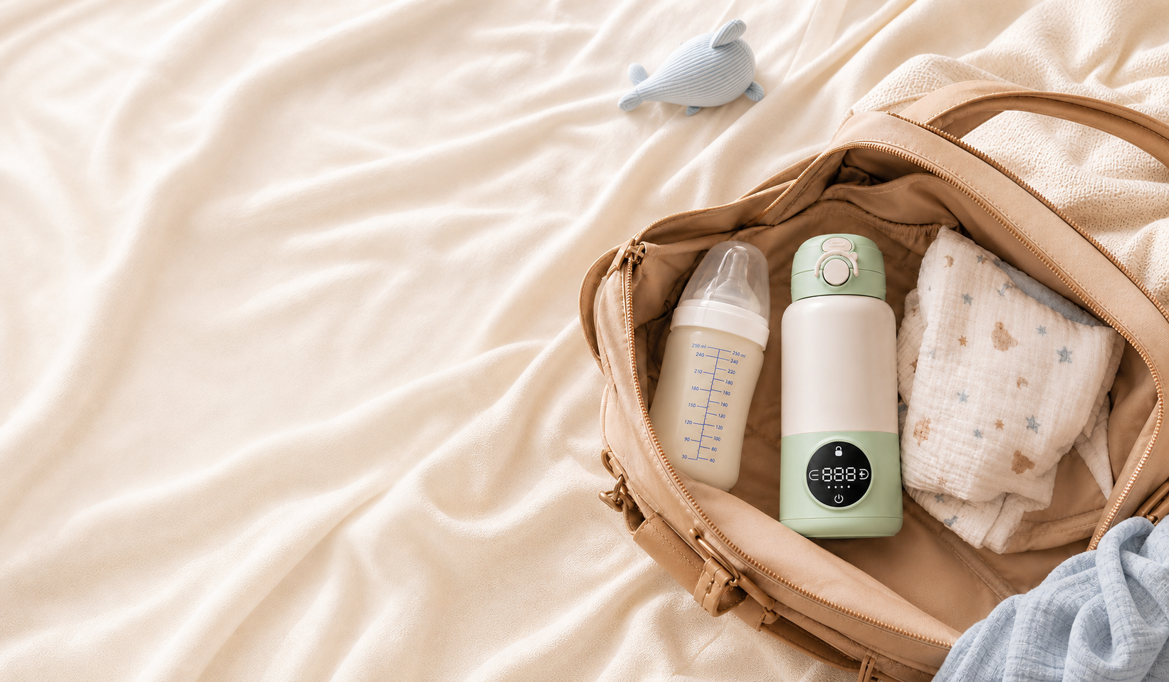 HEYAXA baby care products packed for a calm daily routine