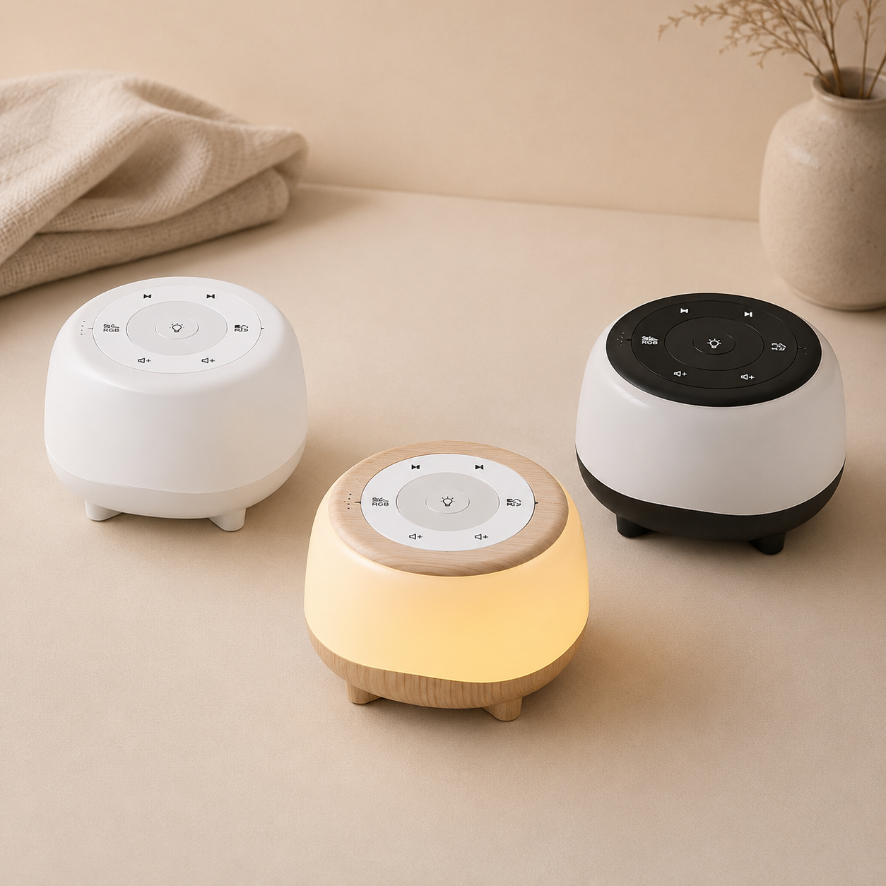 HEYAXA white noise sound machine physical shell color options